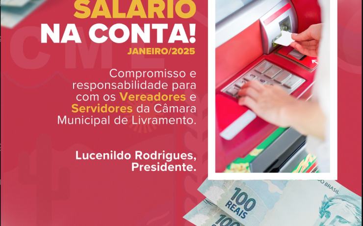 SALÁRIO NA CONTA!!!